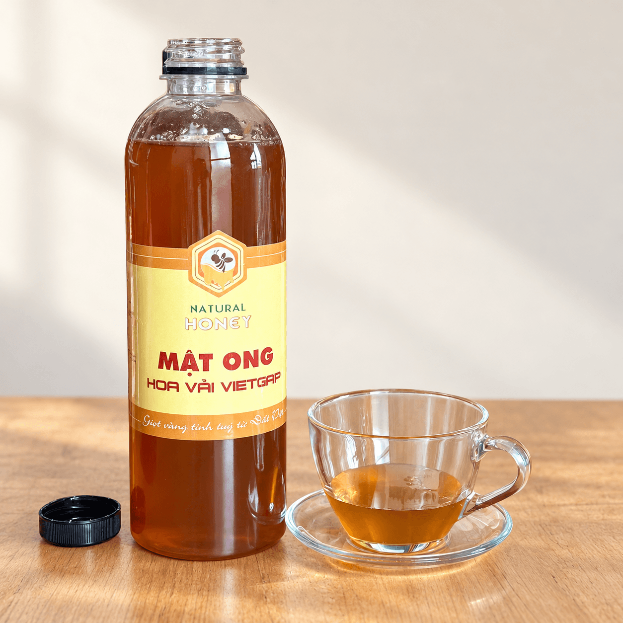 Mật ong hoa vải VietGAP - Chai 500ml